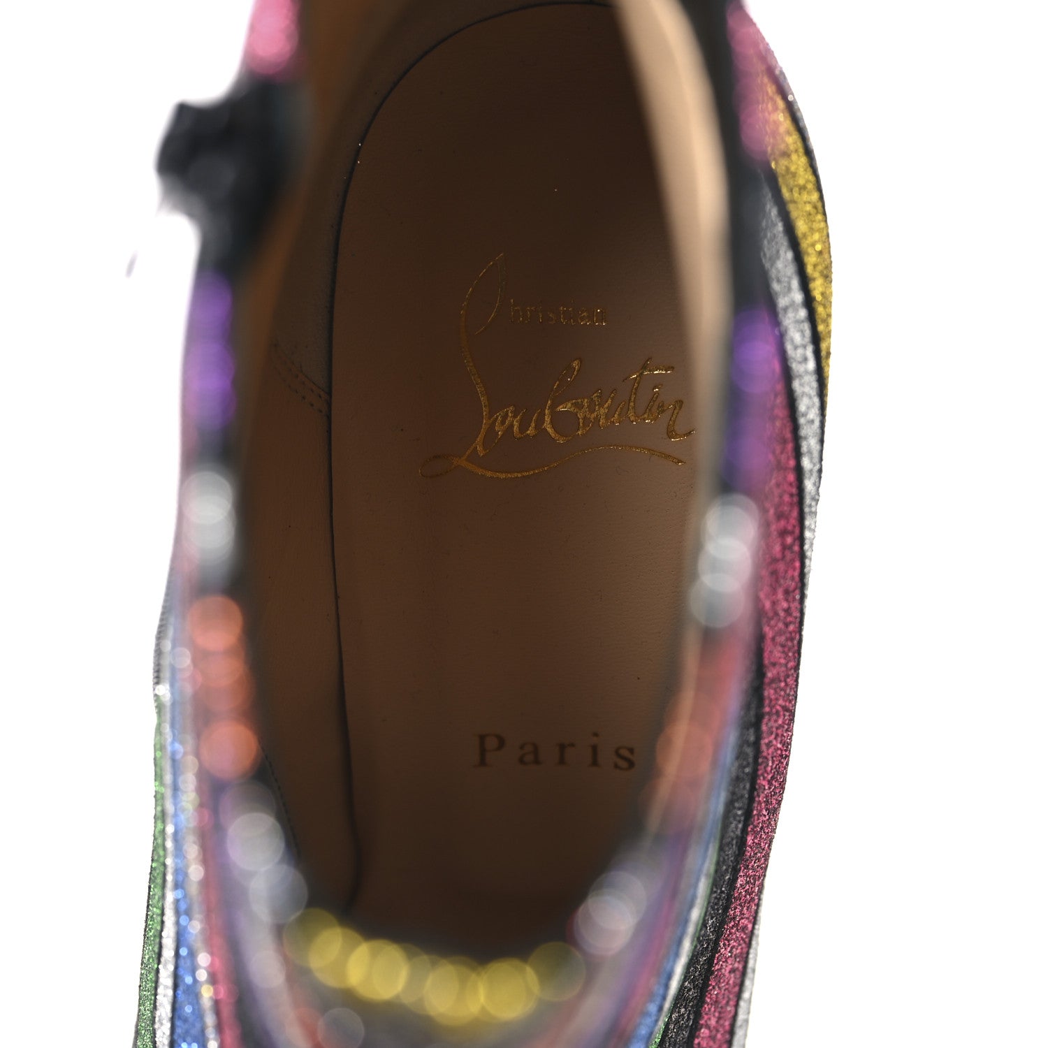 Christian Louboutin Suede Stripyglitter So Kate Booty 100 Ankle Boots 38 Multi 8 of 8