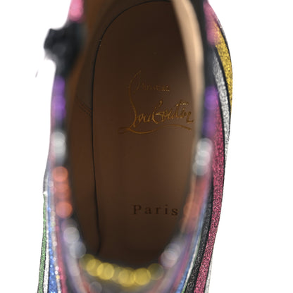 Christian Louboutin Suede Stripyglitter So Kate Booty 100 Ankle Boots 38 Multi 8 of 8