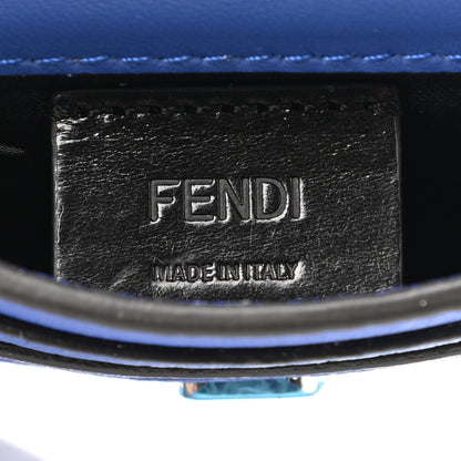 Fendi Cuoio Romano Monochrome Micro Flat Baguette Blue Neon 4 of 6