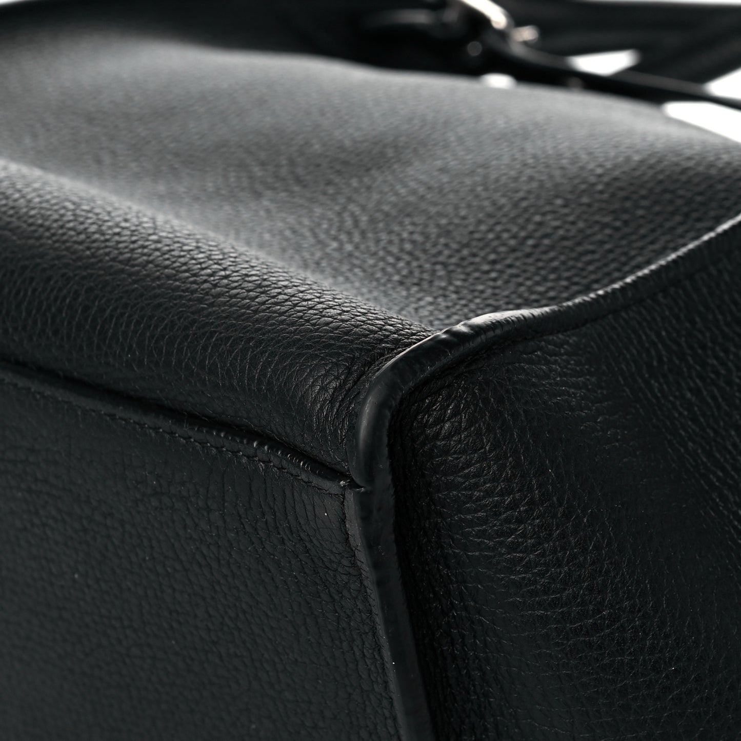 Supple Grained Calfskin Small Big Bag Black