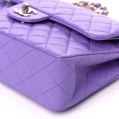 Chanel Caviar Quilted Small Double Flap Purple 10 of 11