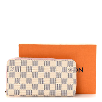 Louis Vuitton Damier Azur Zippy Wallet Rose Ballerine 7 of 7
