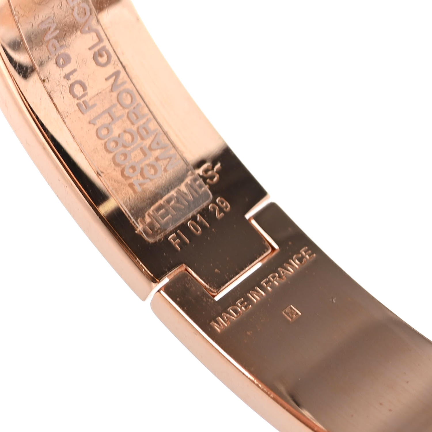 Hermes Enamel Clic Clac H Narrow Bracelet PM Marron Glace 3 of 3