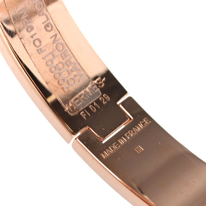 Hermes Enamel Clic Clac H Narrow Bracelet PM Marron Glace 3 of 3