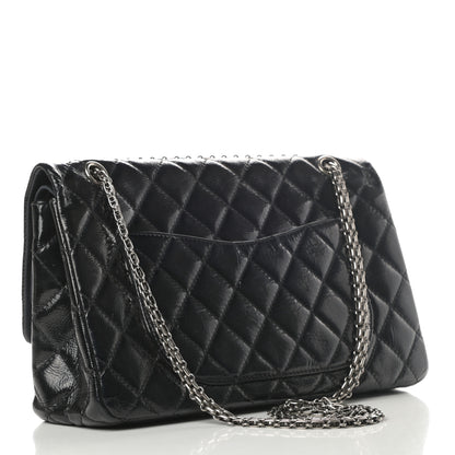 Chanel Distressed Patent Quilted 2.55 Reissue 227 Flap Black 3 of 14