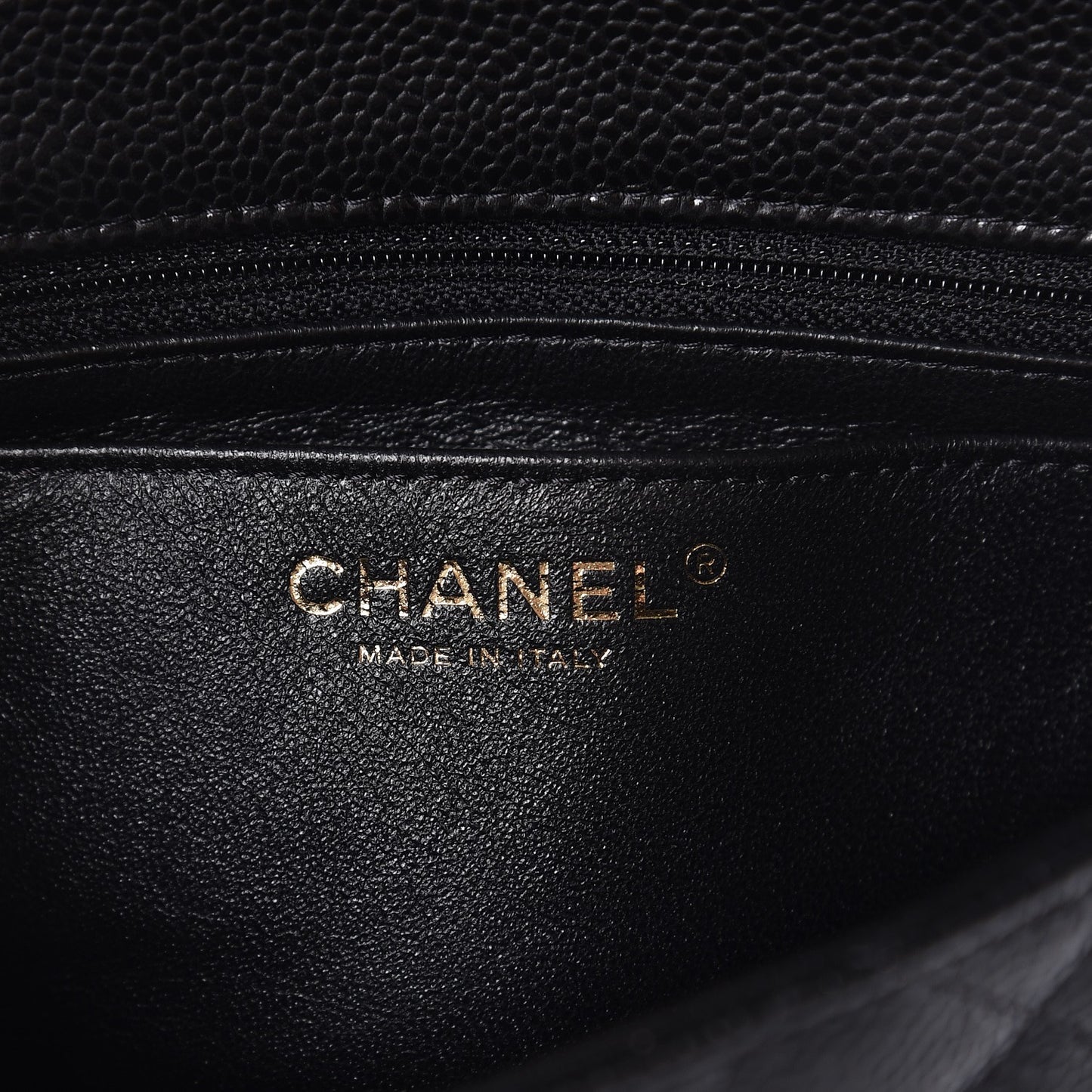 Caviar Quilted Mini Square Flap Black