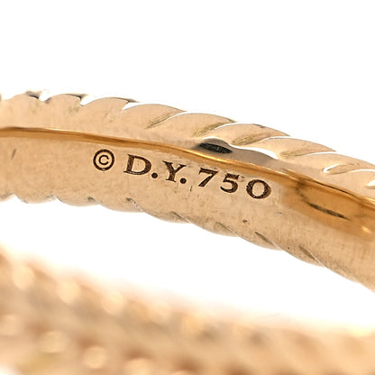 David Yurman 18K Yellow Gold Diamond 14mm Chatelaine Ring 54 7 5 of 6