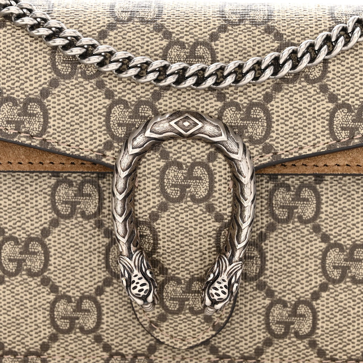 GG Supreme Monogram Super Mini Dionysus Shoulder Bag Taupe