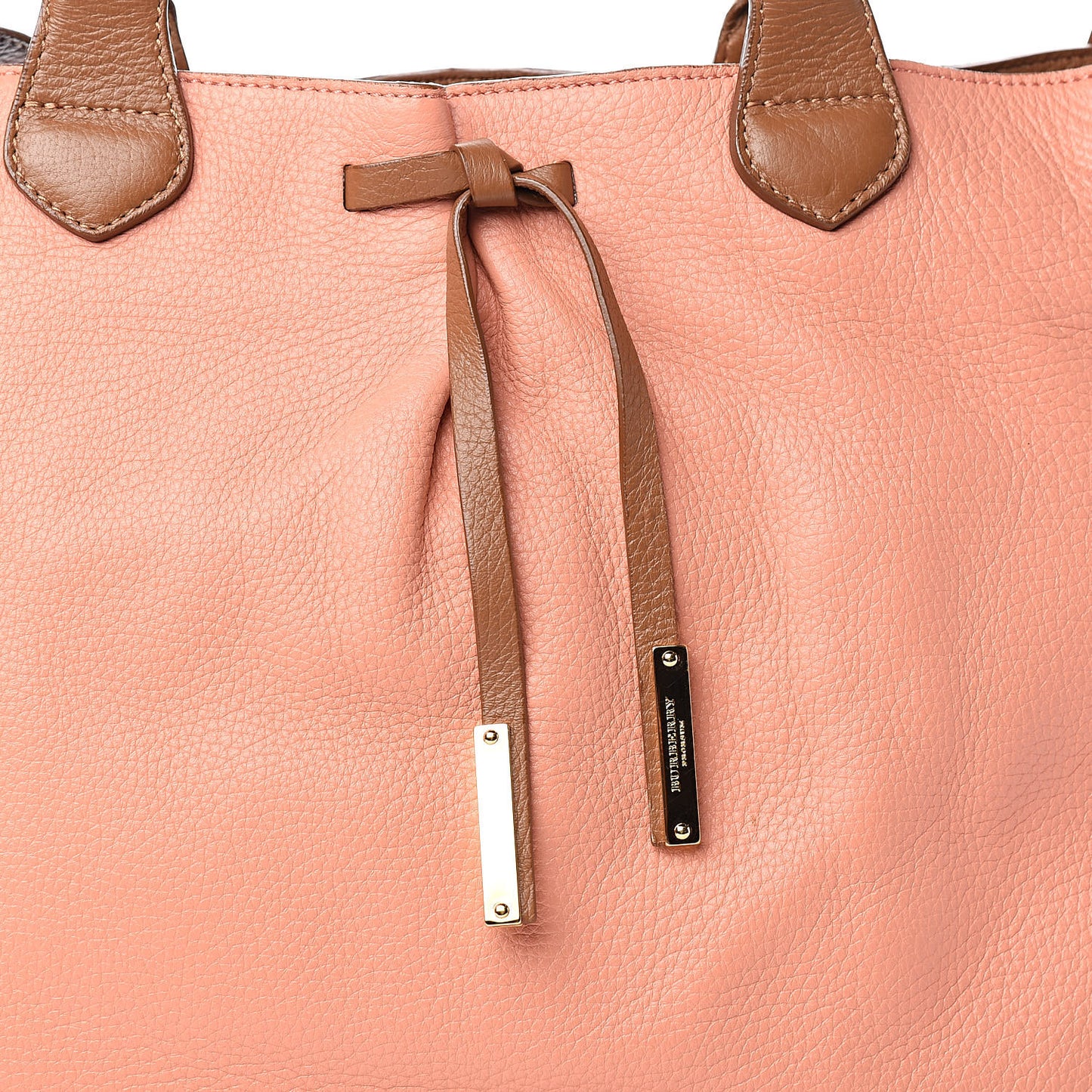 Prorsum Pebbled Calfskin Medium Studley Tote Peach Mid Camel