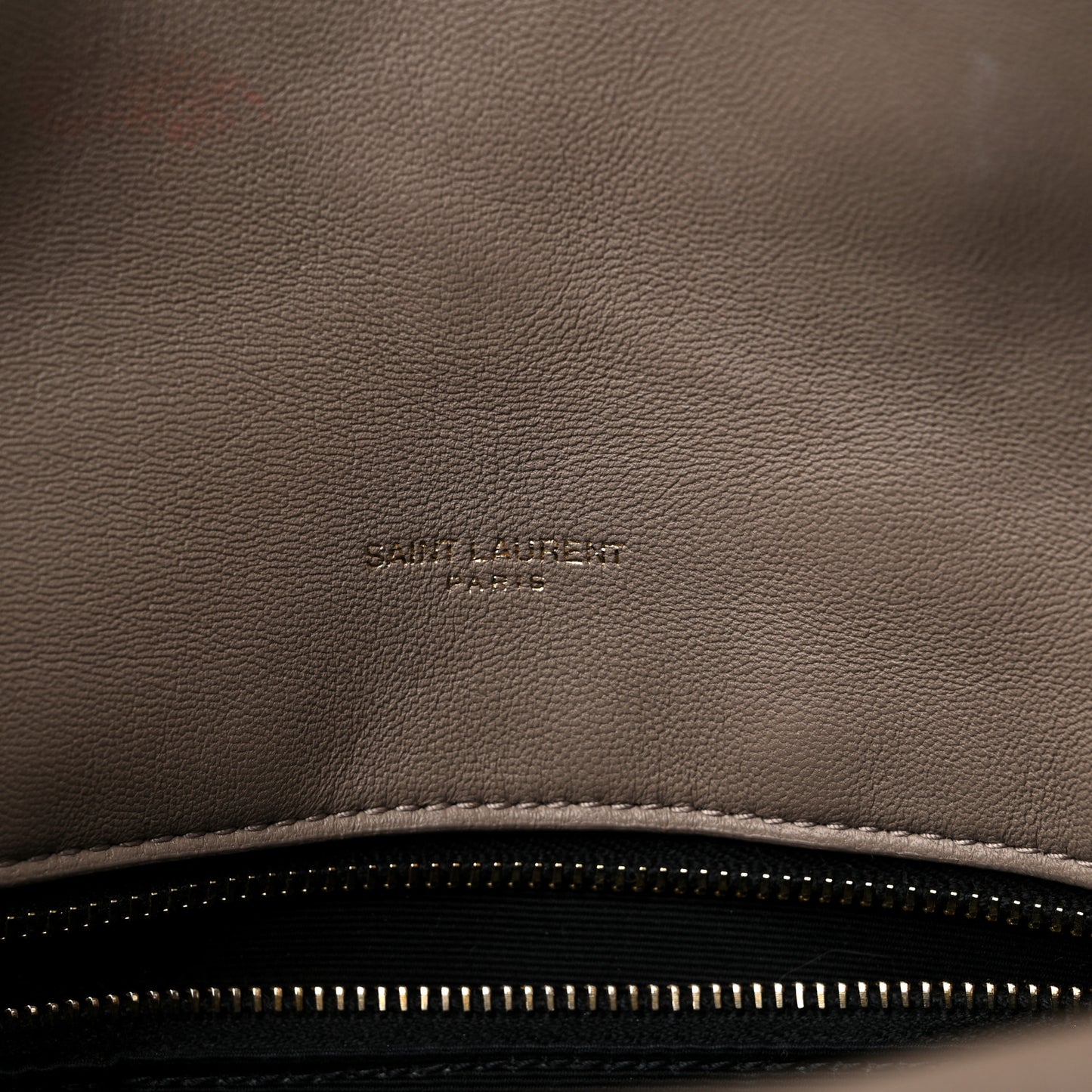 Lambskin Quilted Medium Loulou Puffer Monogram Chain Satchel Dark Beige