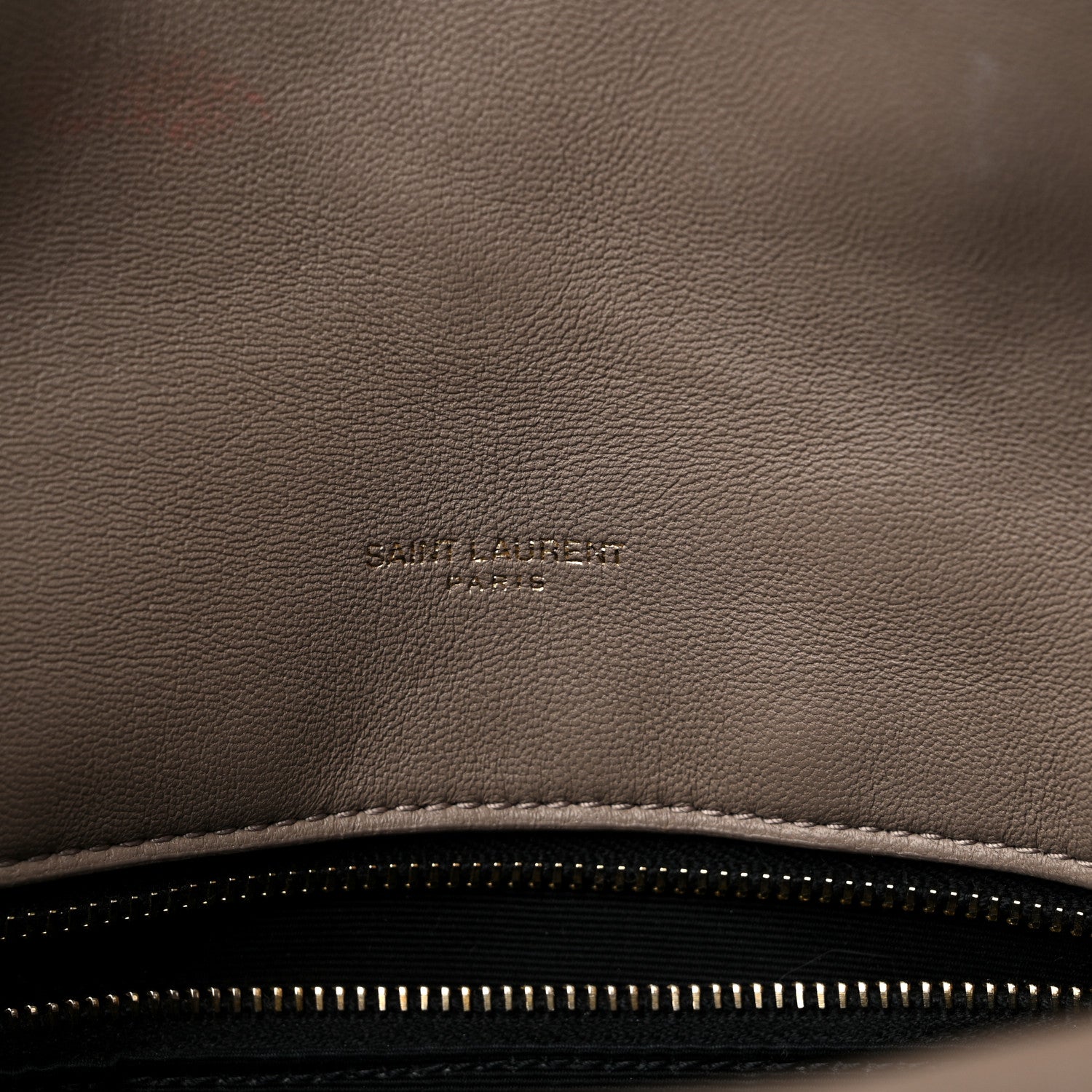 Saint Laurent Lambskin Quilted Medium Loulou Puffer Monogram Chain Satchel Dark Beige 6 of 16