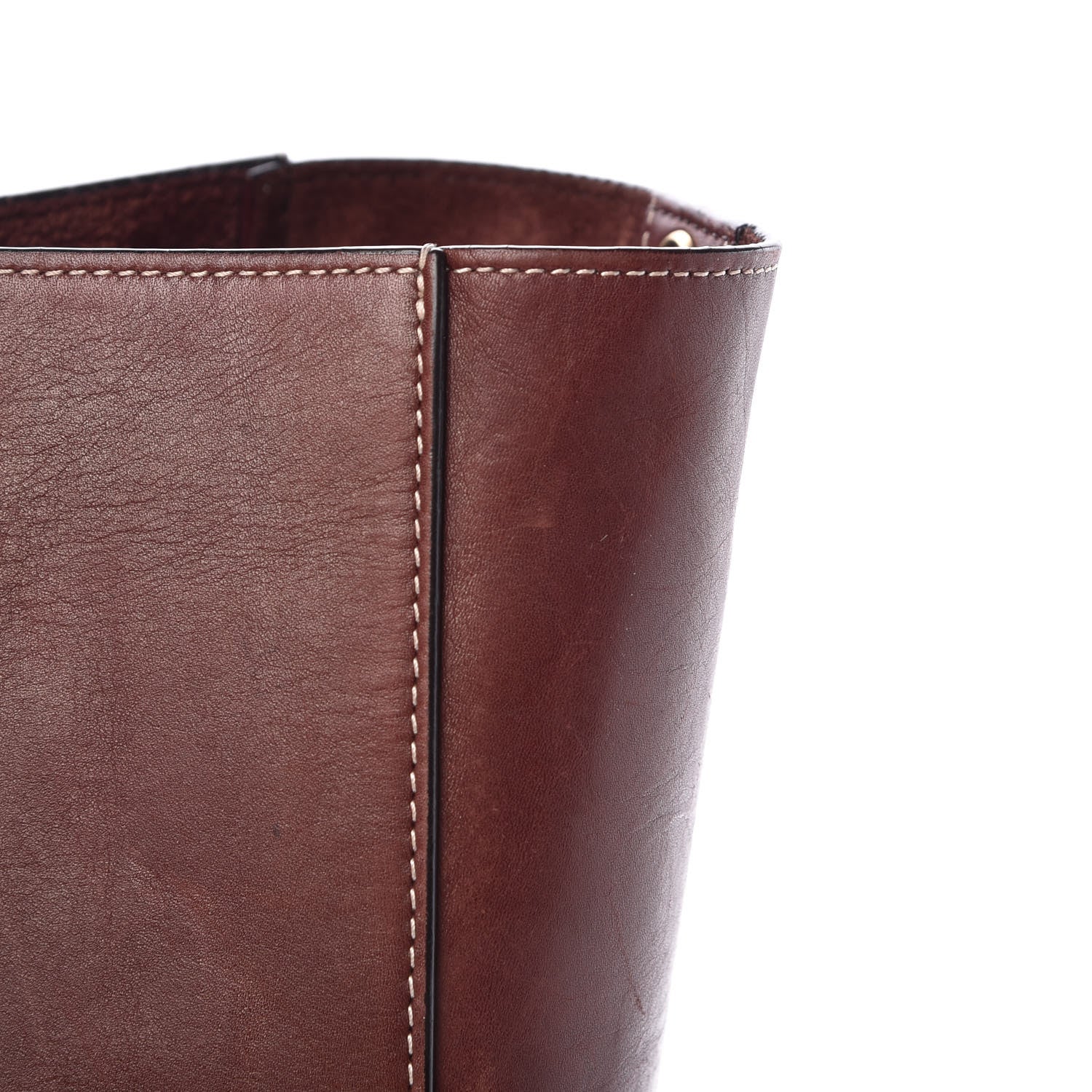 Celine Natural Calfskin Sangle Bucket Bag Burgundy 20 of 22