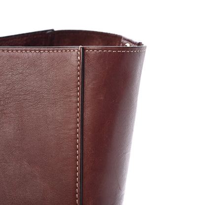 Celine Natural Calfskin Sangle Bucket Bag Burgundy 20 of 22