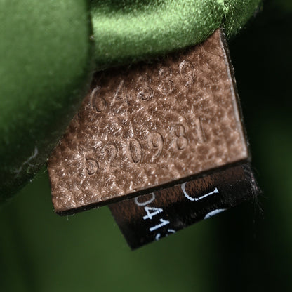 Gucci Monogram Textured Dollar Calfskin Heavy Grosgrain Web Small Maxi Horsebit Chain Shoulder Bag Beige Ebony New Acero 7 of 10
