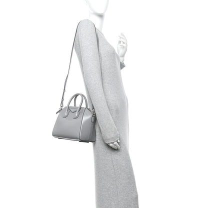 Givenchy Shiny Lord Calfskin Mini Antigona Pearl Grey 2 of 14