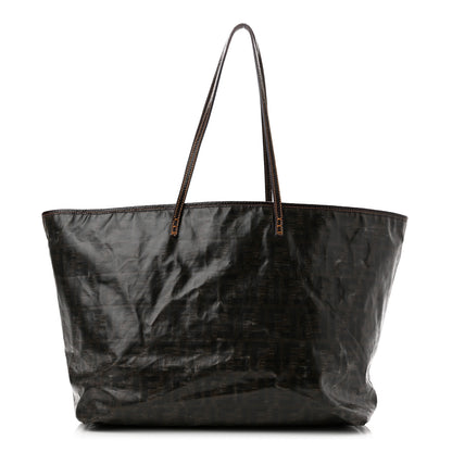 Fendi Zucca Spalmati Matrioska Large Roll Tote Tobacco Black 1 of 16