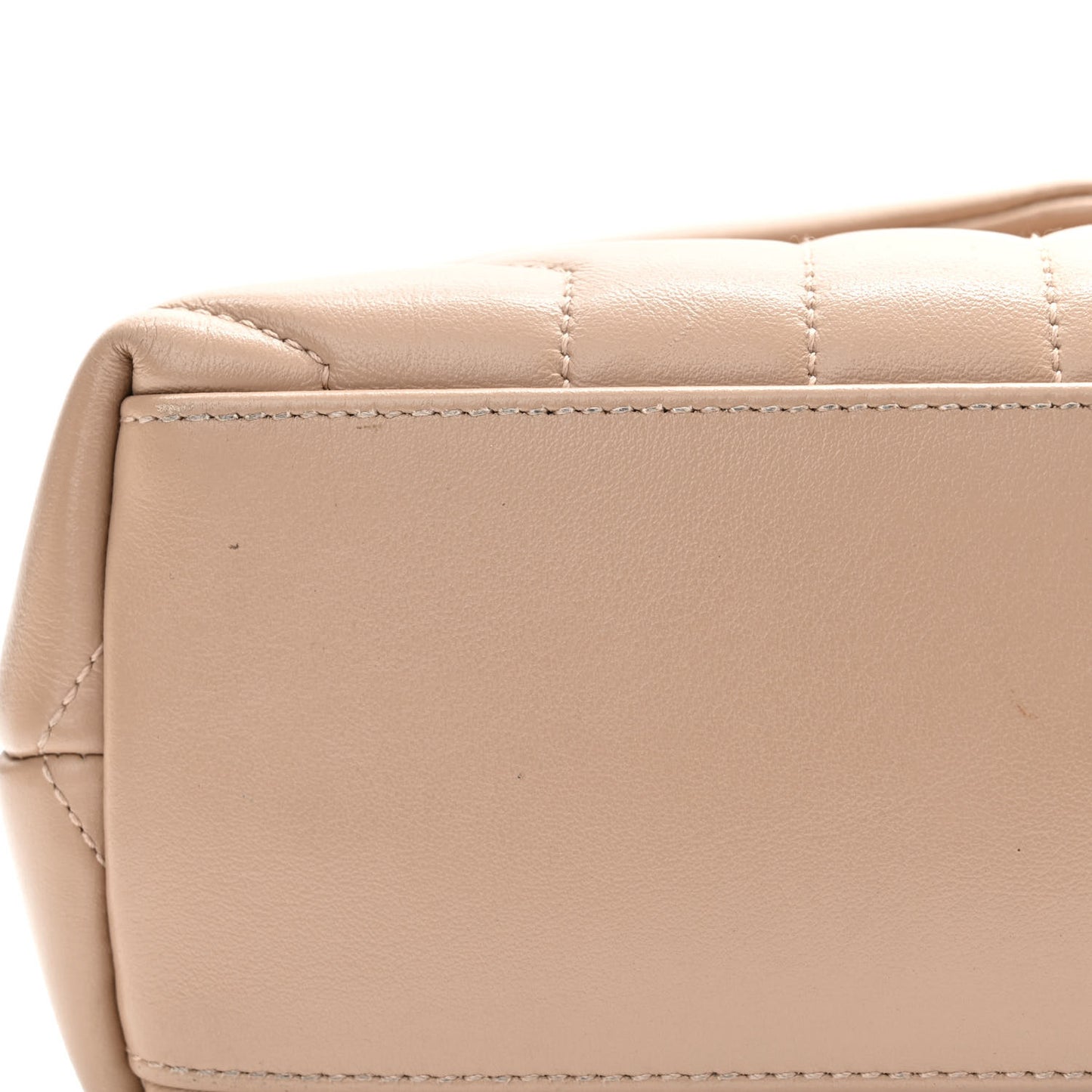 Calfskin Y Quilted Monogram Small Loulou Chain Satchel Dark Beige