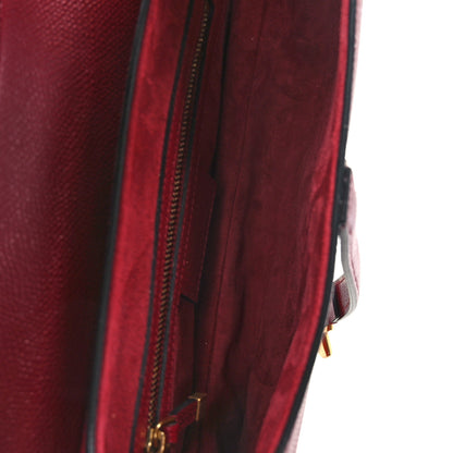 Christian Dior Grained Calfskin Saddle Bag Red 5 of 9