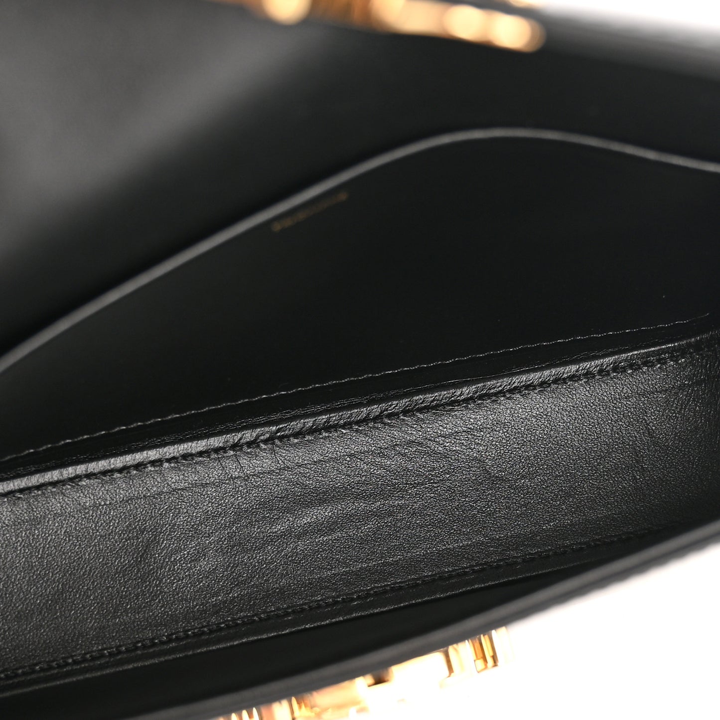 Shiny Calfskin Triomphe Shoulder Bag Black