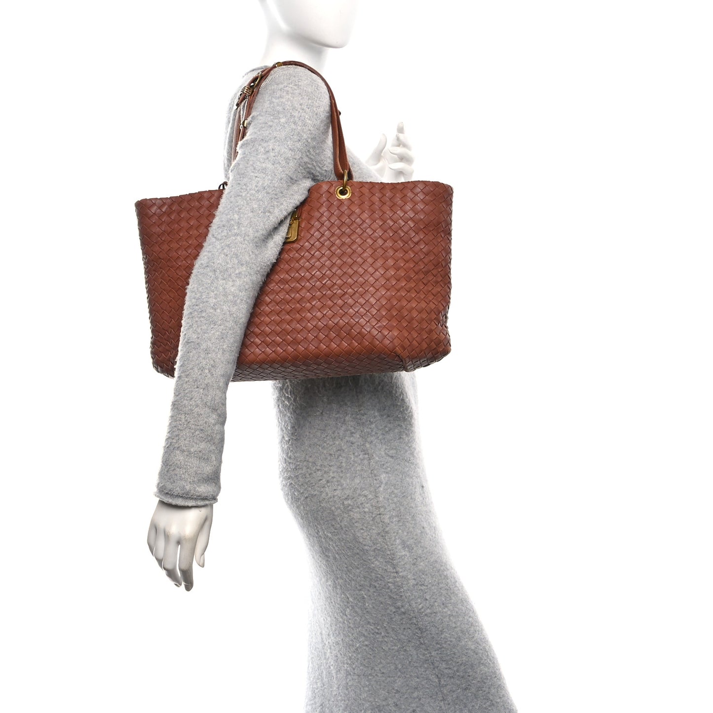 Nappa Intrecciato Large Capri Tote Tea