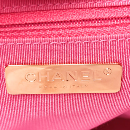 Chanel Wool Tweed Medium Zipped Shopping Tote Pink 6 of 10