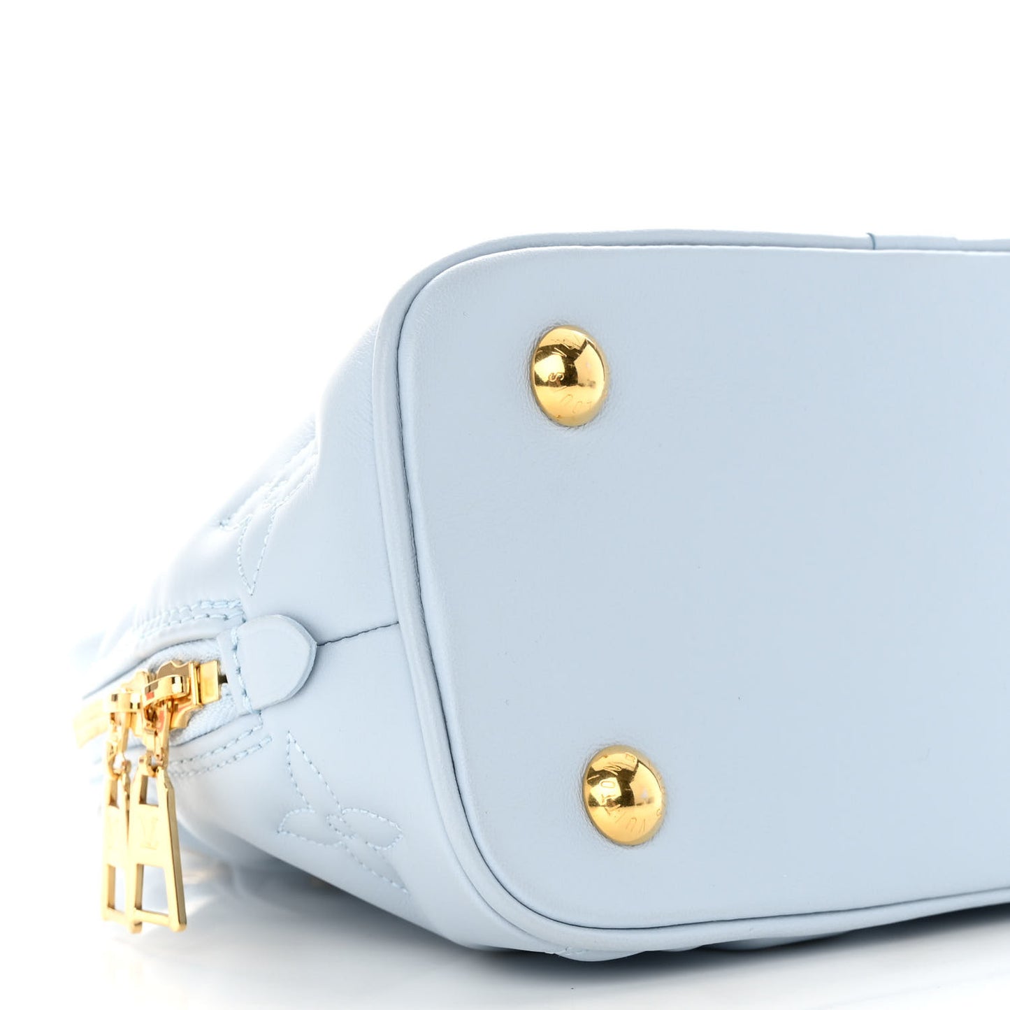 Calfskin Bubblegram Alma BB Ice Blue