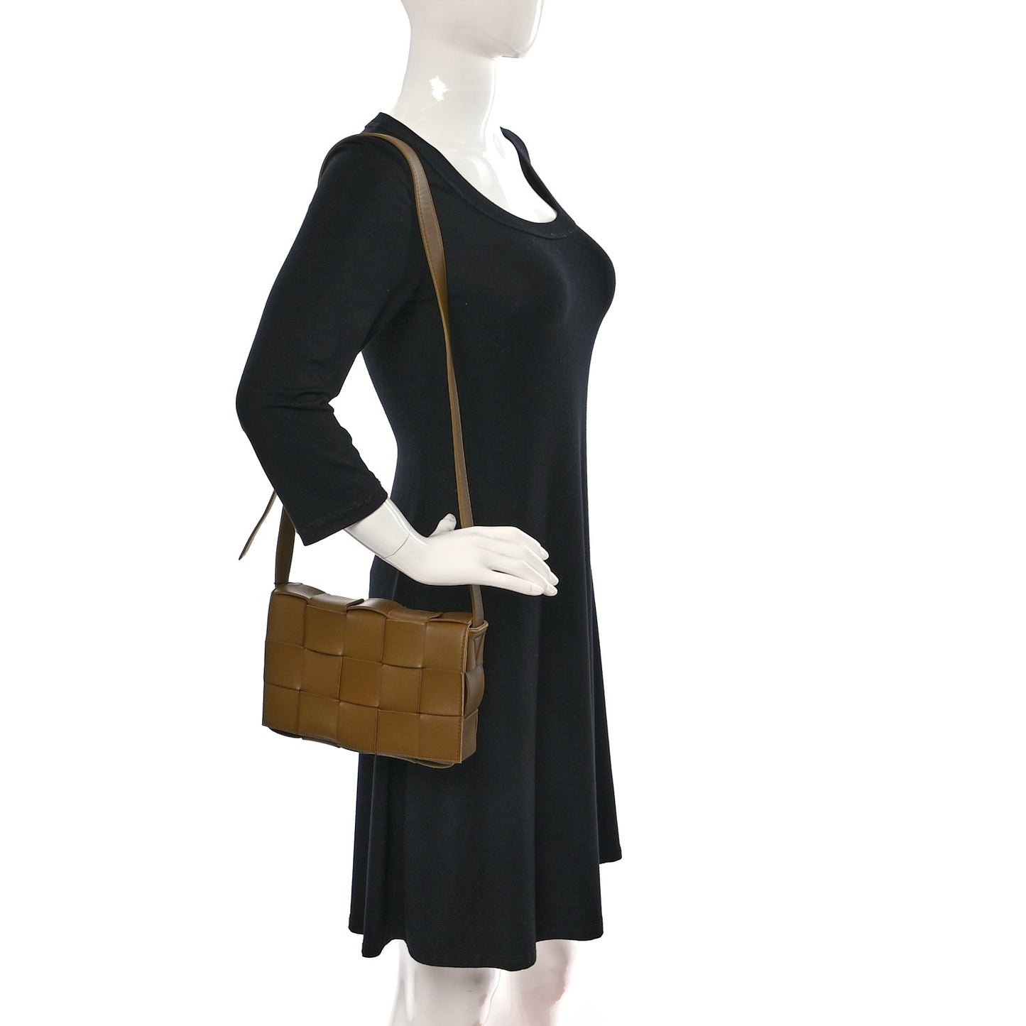 Lambskin Maxi Intrecciato Cassette Crossbody Bag Acorn