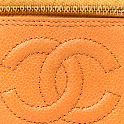 Chanel Caviar Vanity Cosmetic Case Orange 8 of 12