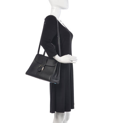 Delvaux Grained Calfskin MM Brillant Satchel Navy 2 of 9