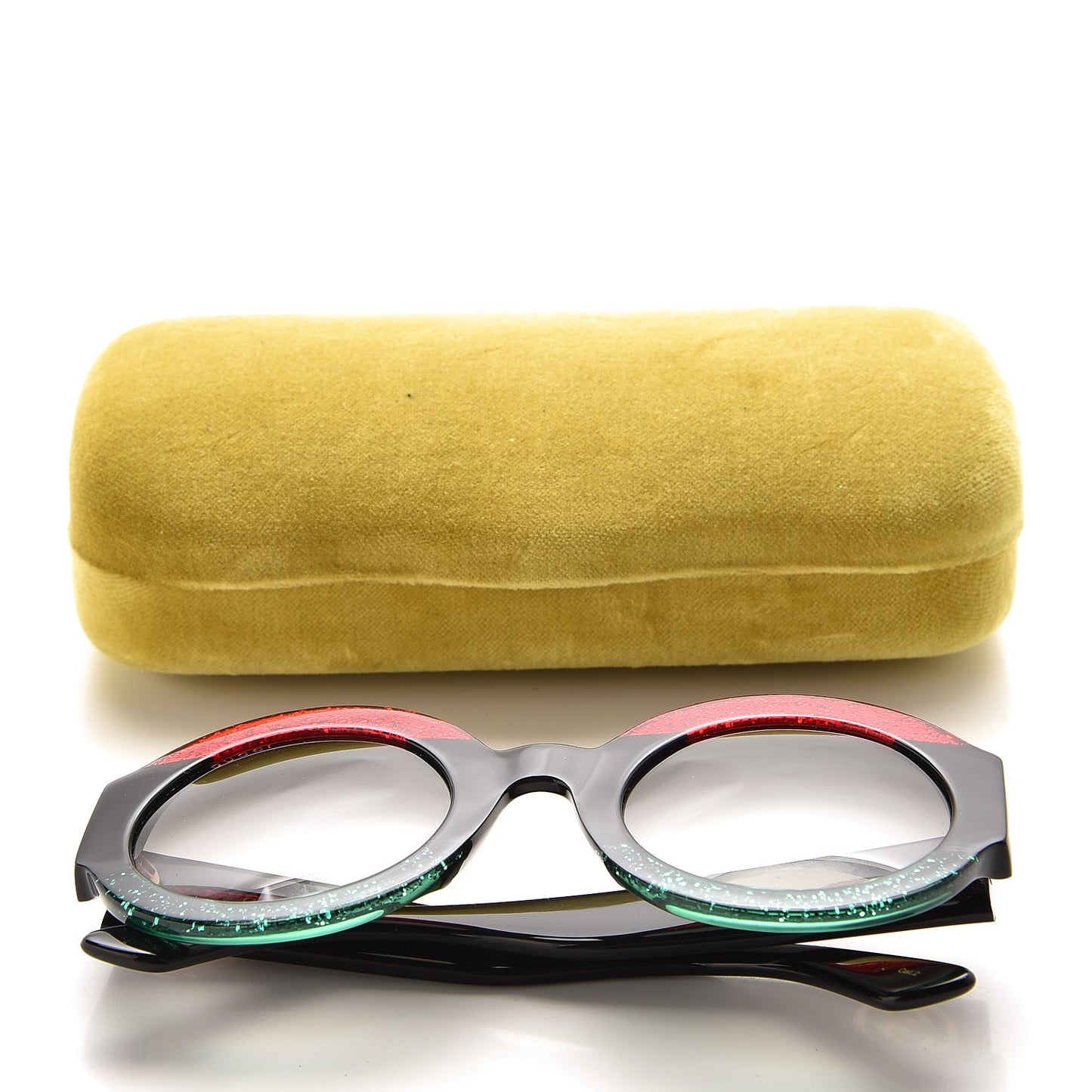 Acetate Round GG0084S Sunglasses Black Red Green
