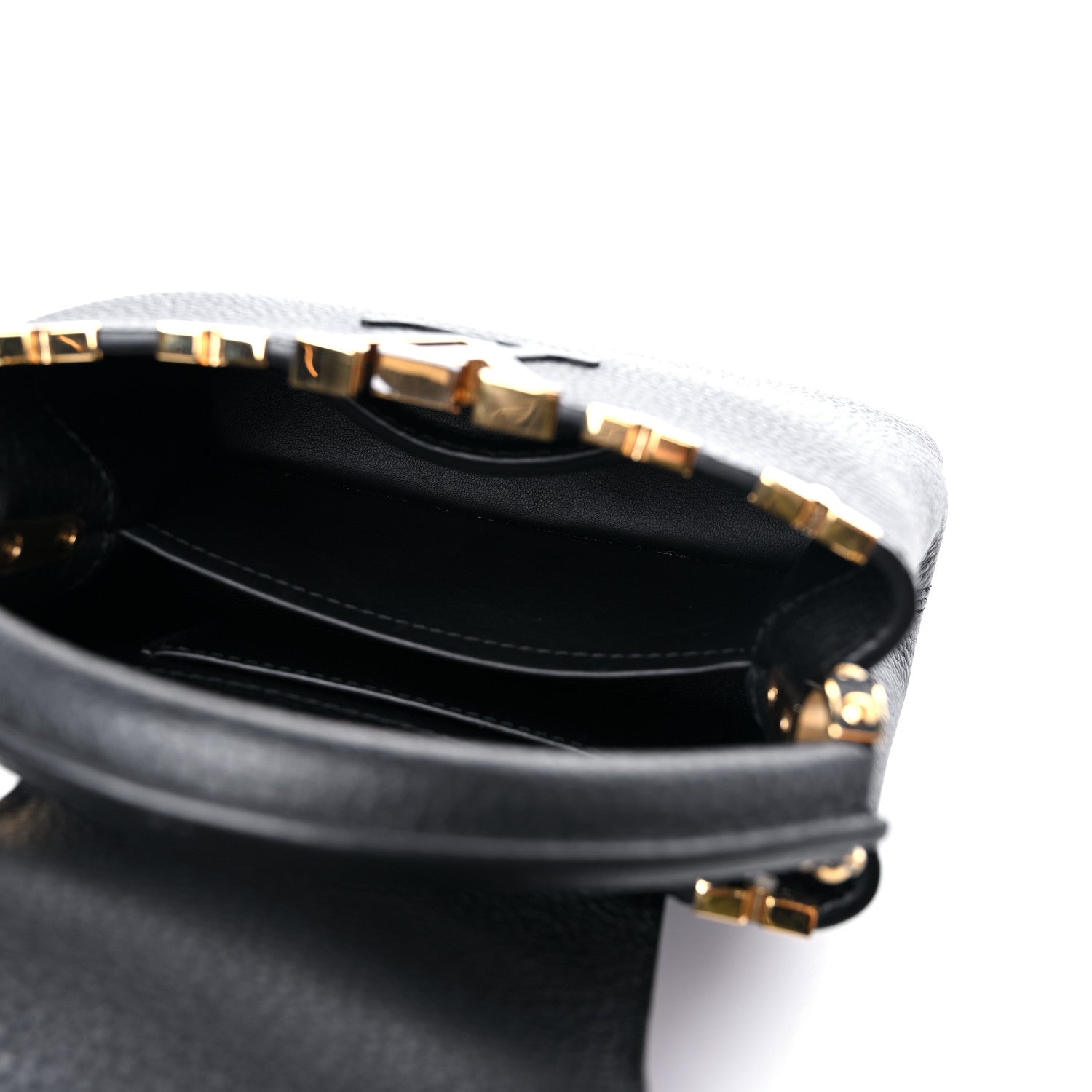 Louis Vuitton Taurillon Embellished Flower Crown Capucines Mini Black 5 of 9