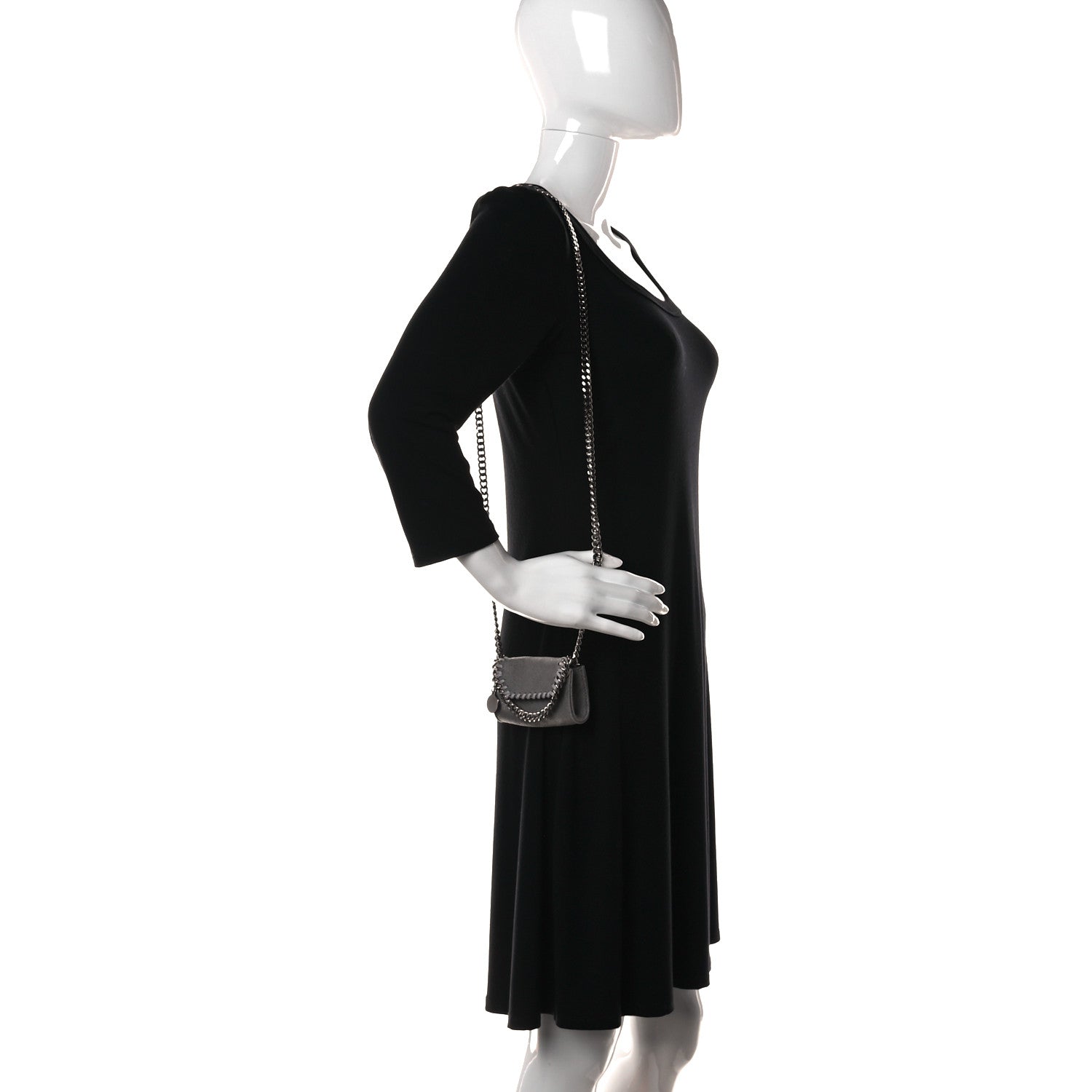 Stella McCartney Shaggy Deer Micro Falabella Tote Grey 3 of 8