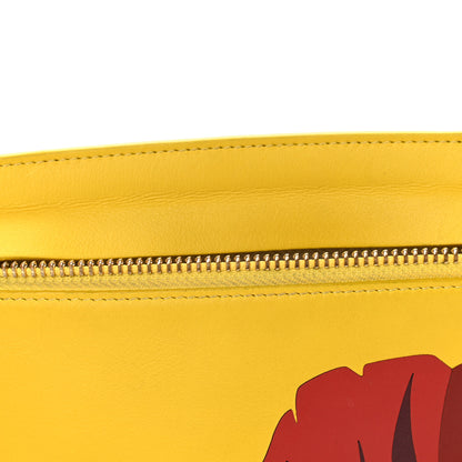 Loewe Calfskin Poppy Print Crossbody Bag Yellow 9 of 13
