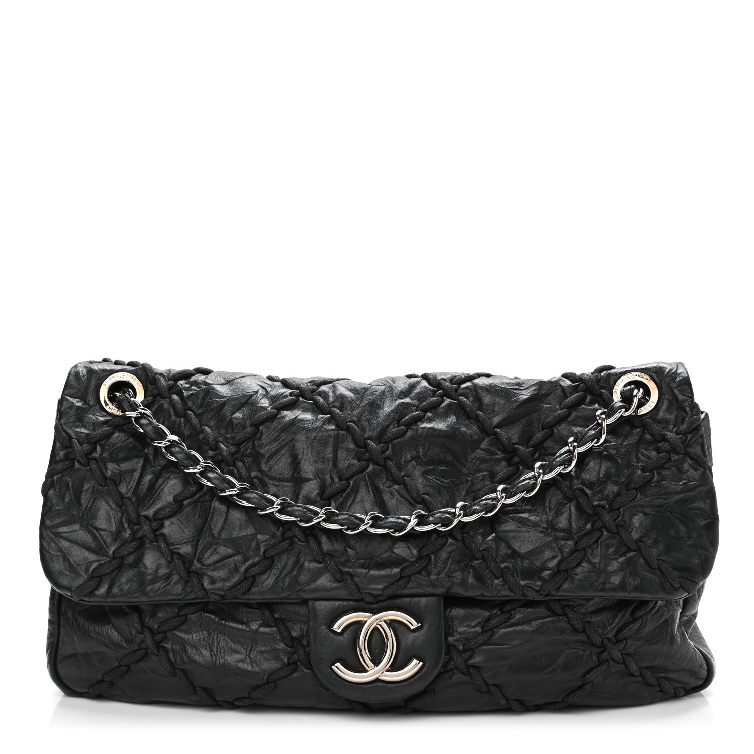Chanel Calfskin Ultra Stitch Oversize Flap Black 1 of 12