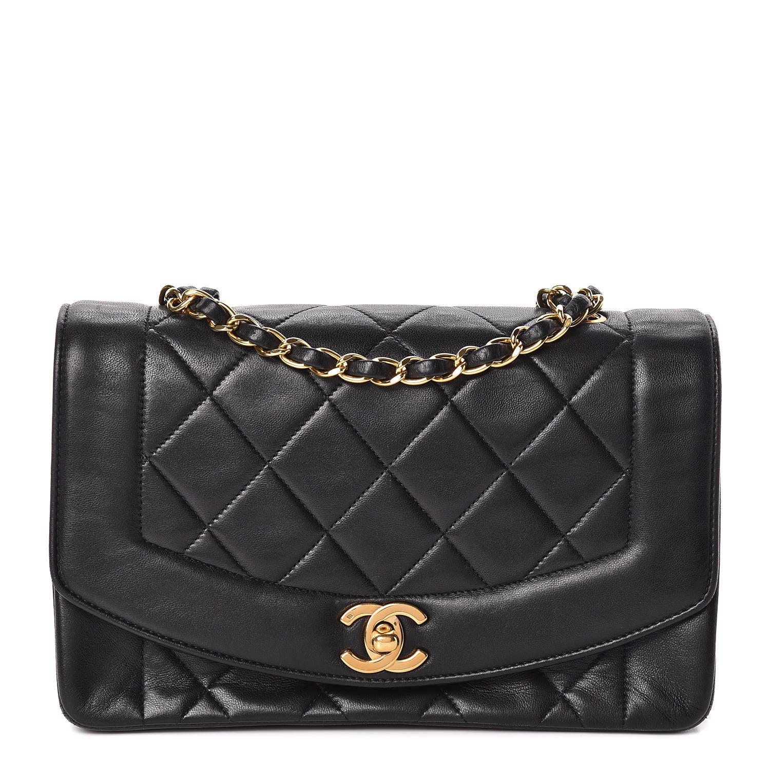 Chanel Lambskin Quilted Small Single Flap Black 1 of 13