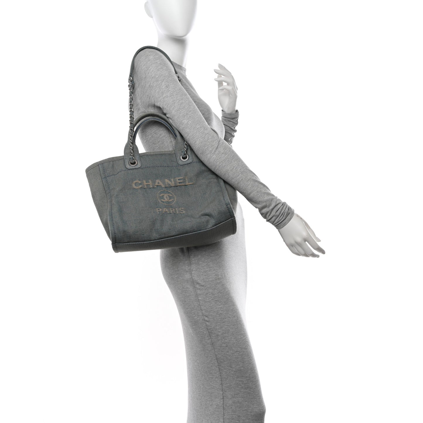Denim Small Deauville Tote Light Blue
