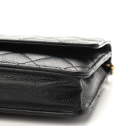 Chanel Caviar Quilted Wallet On Chain WOC Black 10 of 10
