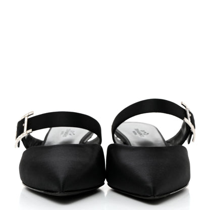 Hermes Satin Blink Mules 39 Black 2 of 9