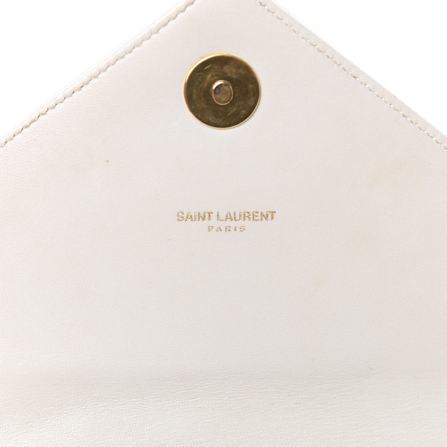 Lambskin Matelasse Chevron Small Monogram Satchel Off White