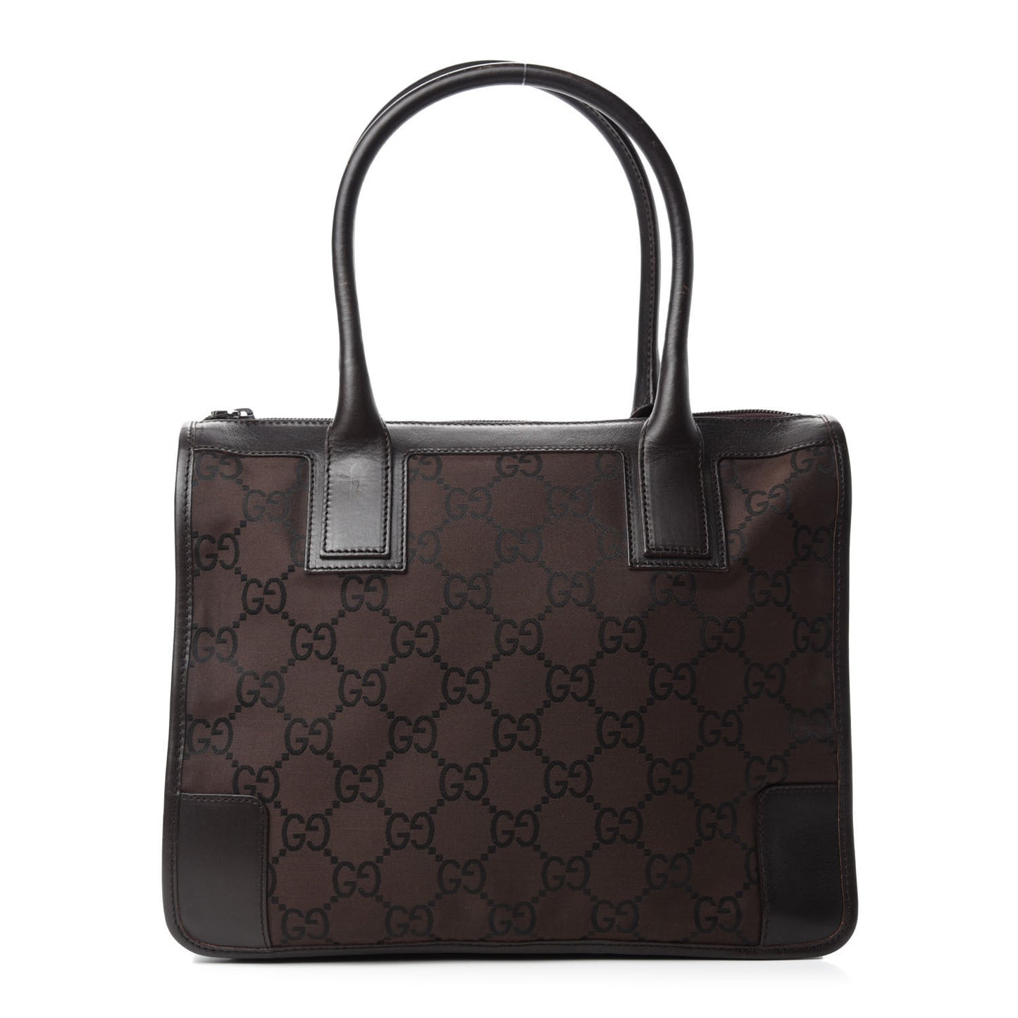 Nylon Monogram Tote Bag Brown