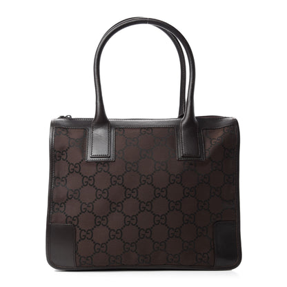 Gucci Nylon Monogram Tote Bag Brown 1 of 10