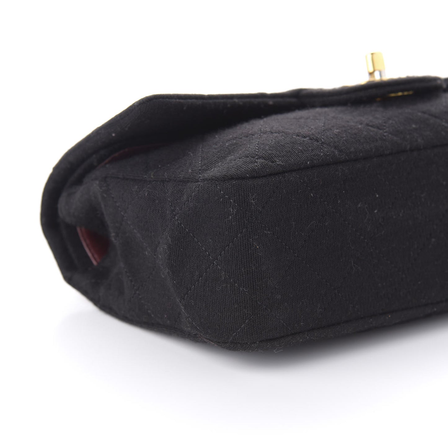 Jersey Quilted Small Double Flap Black