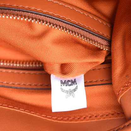 MCM Visetos Medium Vintage Pocket Backpack Cognac 7 of 10