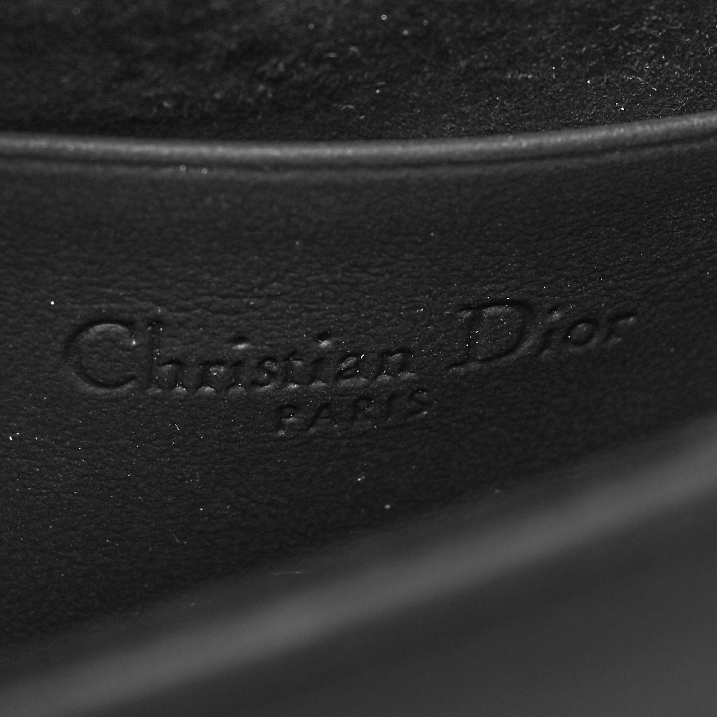 Ultra Matte Calfskin Cannage Nano Lady Dior Pouch Black