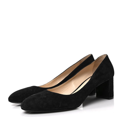 Prada Suede Heel Pump 40.5 Black 2 of 8