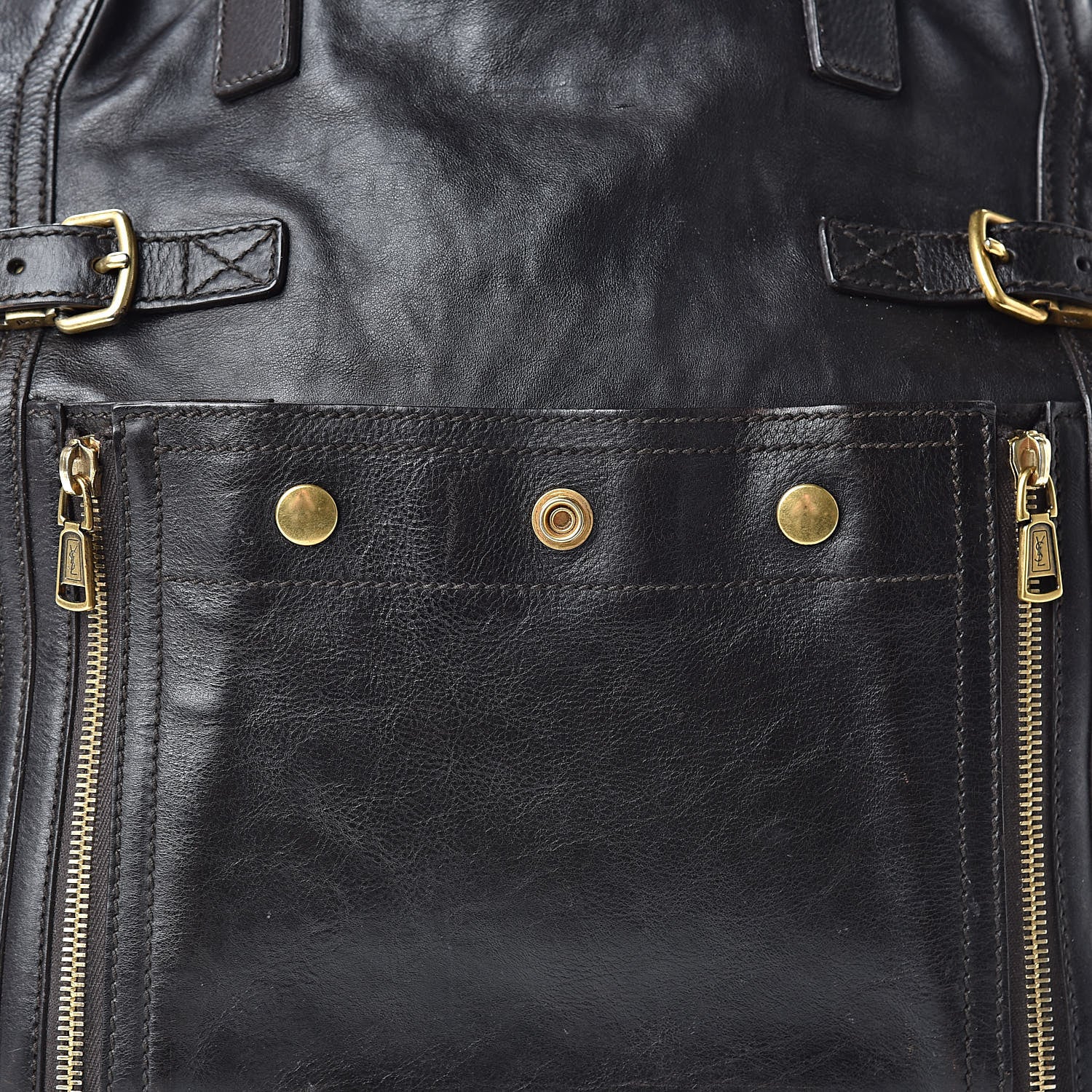 Saint Laurent Calfskin Medium Downtown Brown 8 of 12