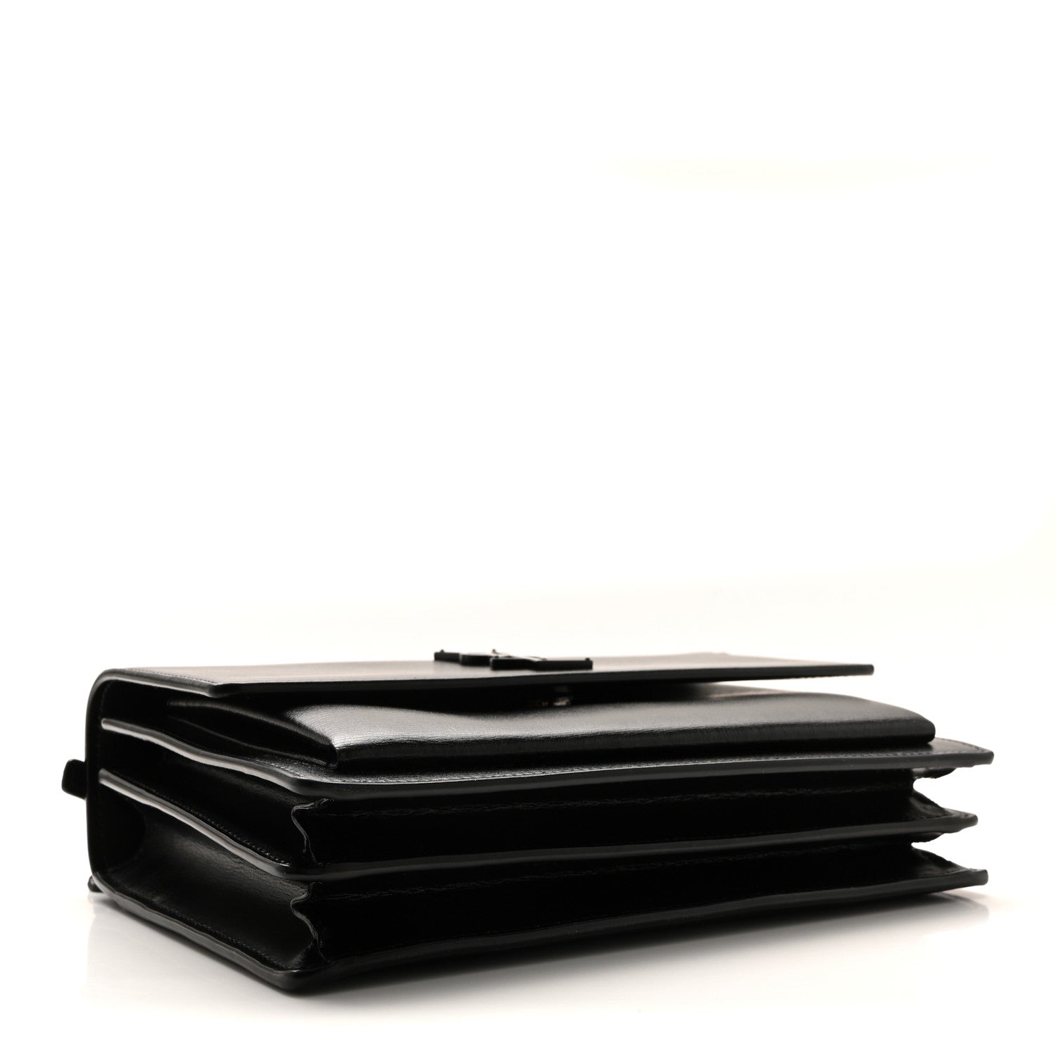 Saint Laurent Calfskin Medium Monogram Monochrome Sunset Black 4 of 10