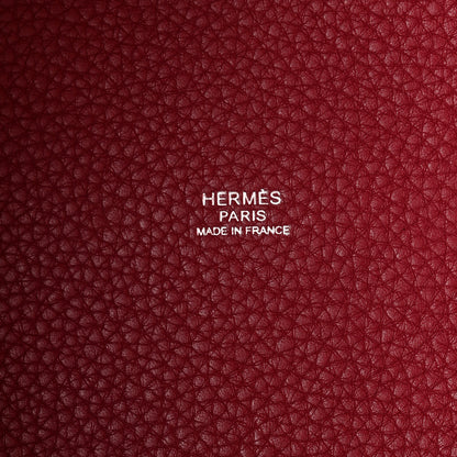 Hermes Taurillon Clemence Picotin Lock 18 PM Rubis 6 of 11