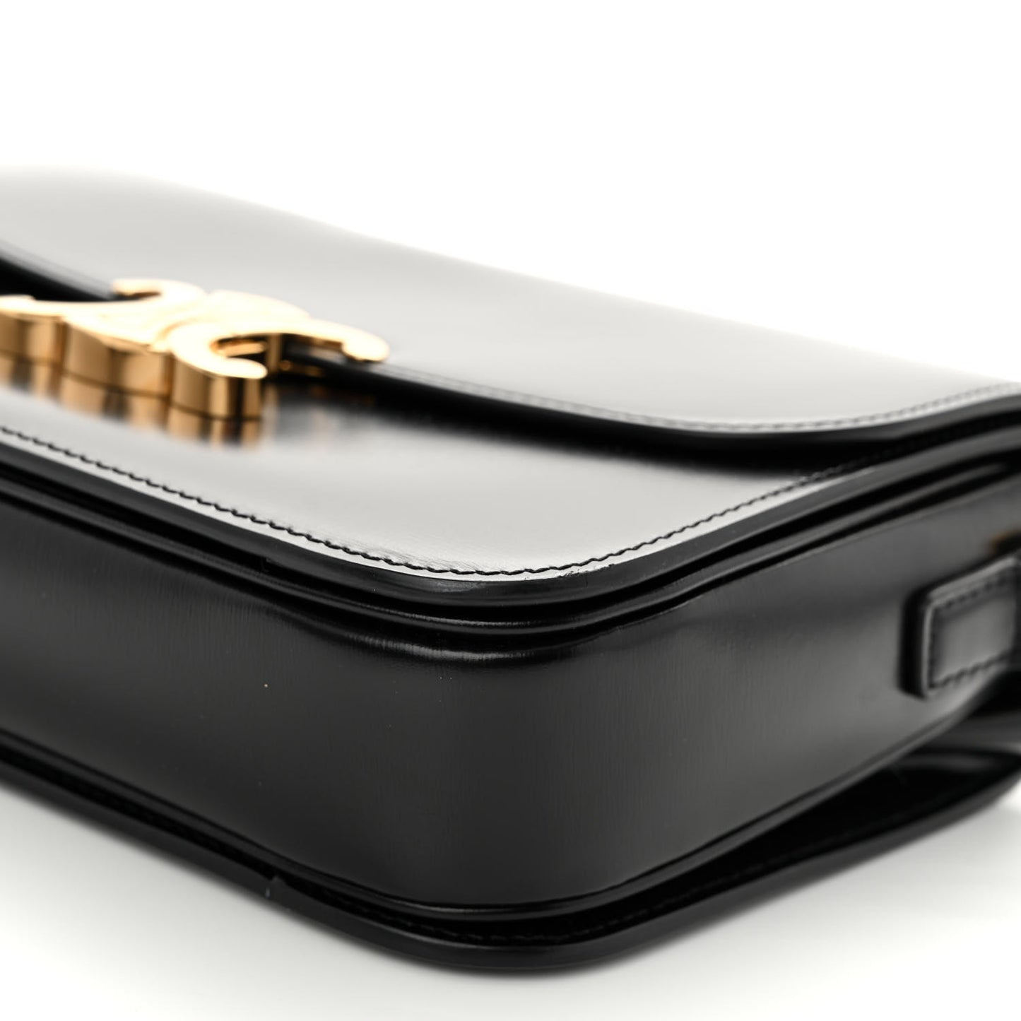 Shiny Calfskin Medium Triomphe Black
