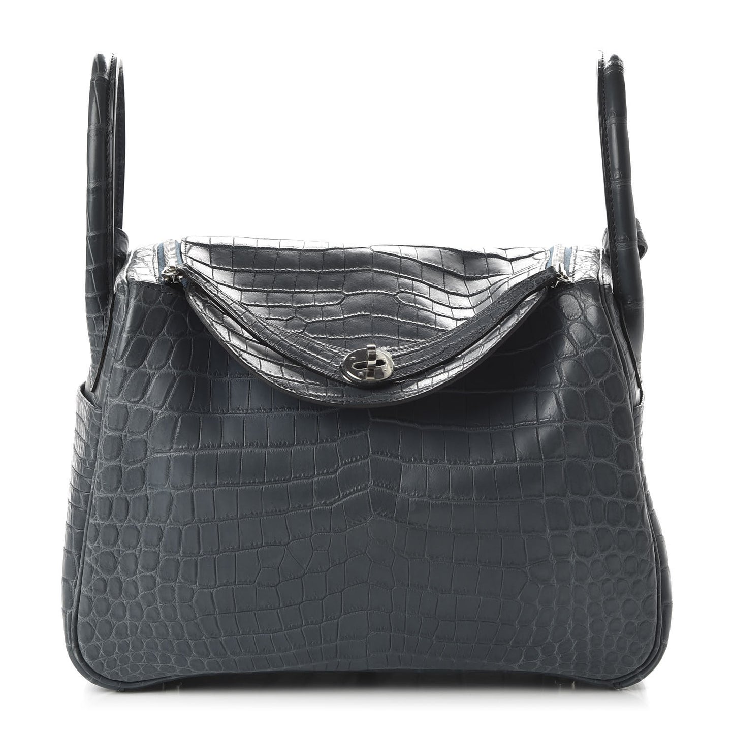 Matte Niloticus Crocodile Lindy 30 Blue Jean